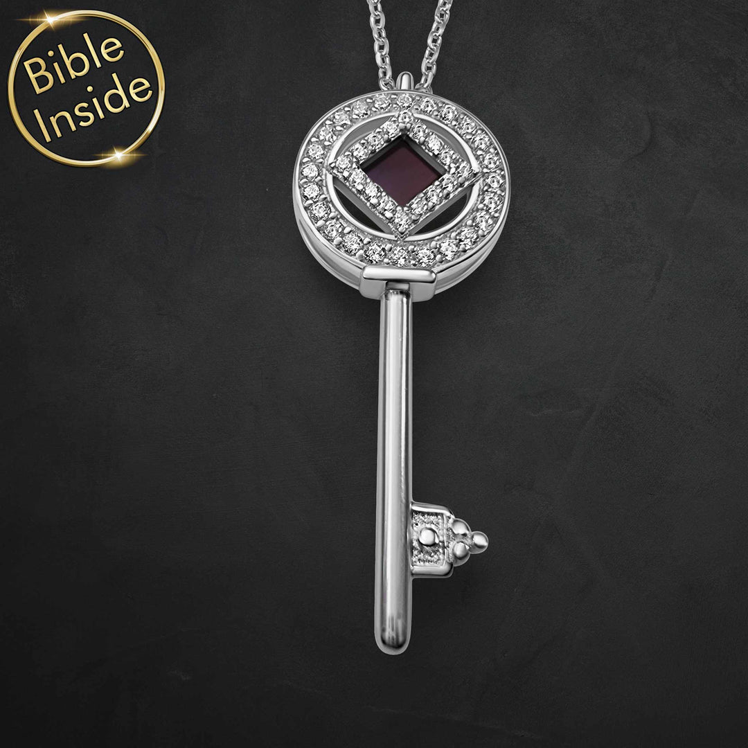 Womens biblical necklace with key symbol – meaningful faith jewelry
