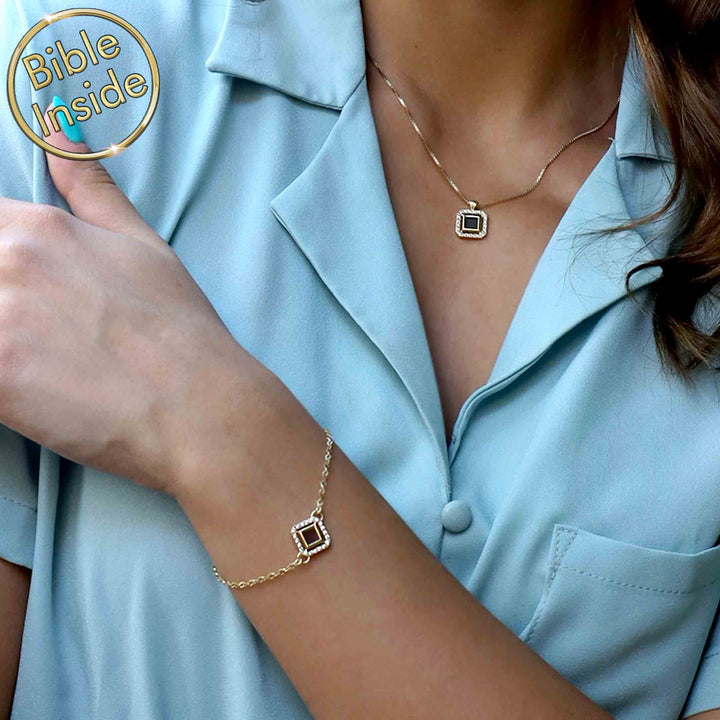 Biblical bracelet with nano Bible chip – My Nano Jewelry Diana design