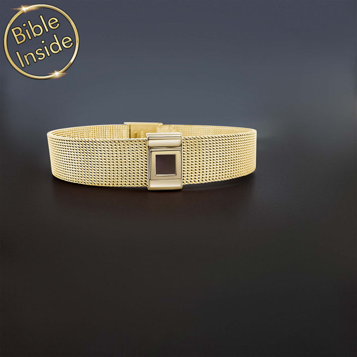 Luxurious Bible verse jewelry bracelet with New Testament – perfect gift for Christian men