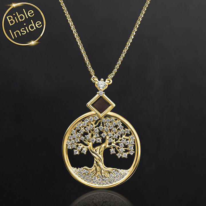 Tree of Life Bible pendant necklace – elegant Christian jewelry for women