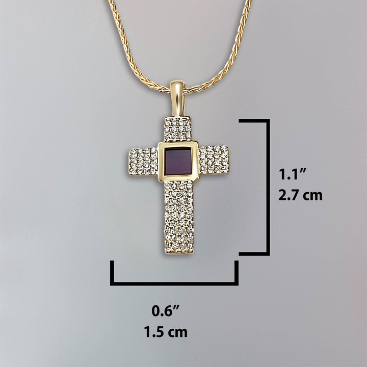Aurora cross Bible pendant necklace – elegant Christian jewelry