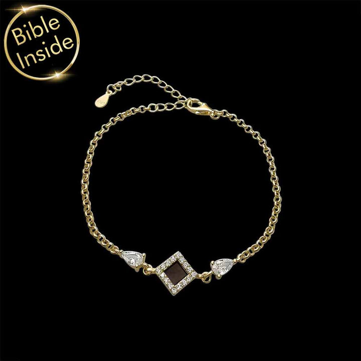 Bible bracelet with rhombus pendant – meaningful Christian jewelry