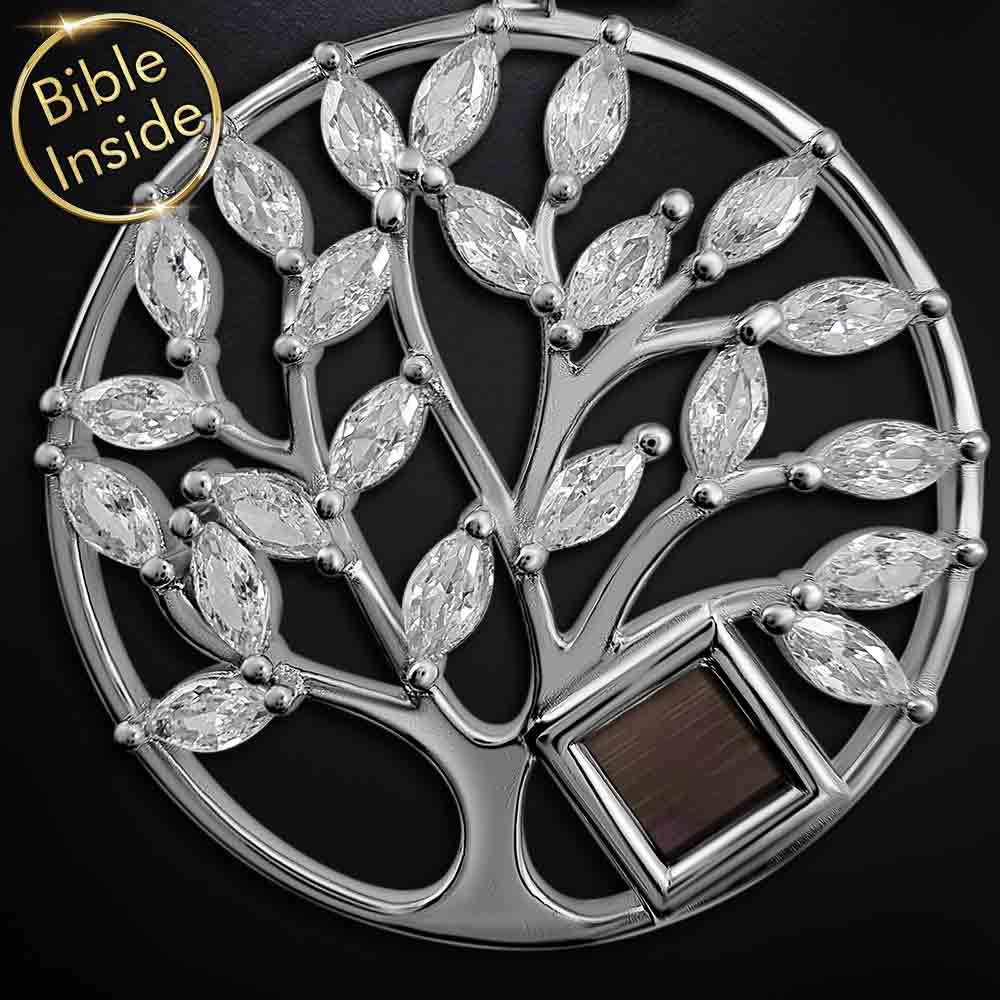 Biblical Christmas gifts – Tree of Life pendant with nano Scripture inside