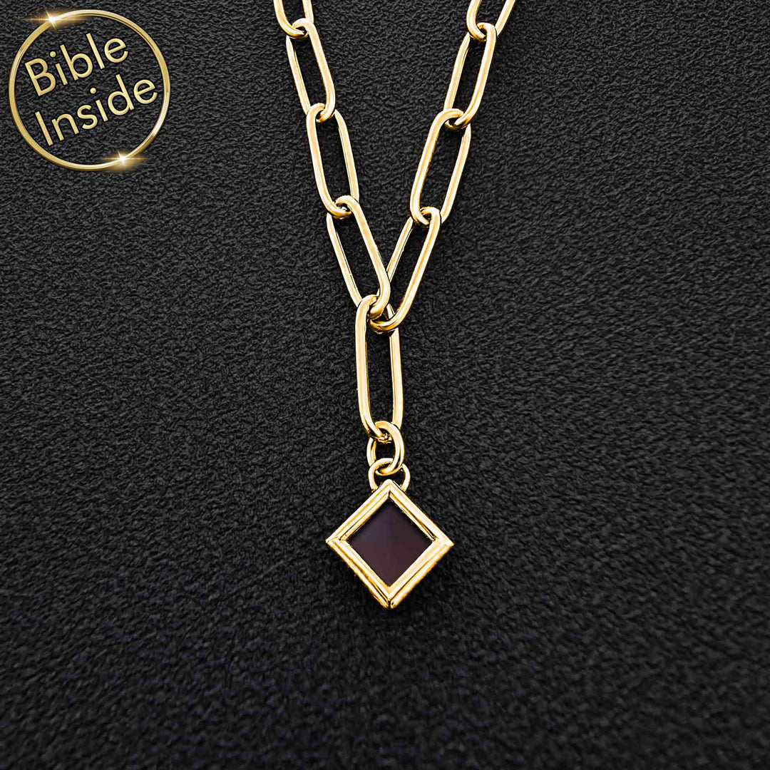 Emily necklace Christian Christmas present in gold and silver finishes
