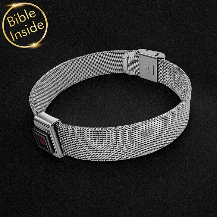 Masculine Knox bracelet with miniature Bible chip – My Nano Jewelry
