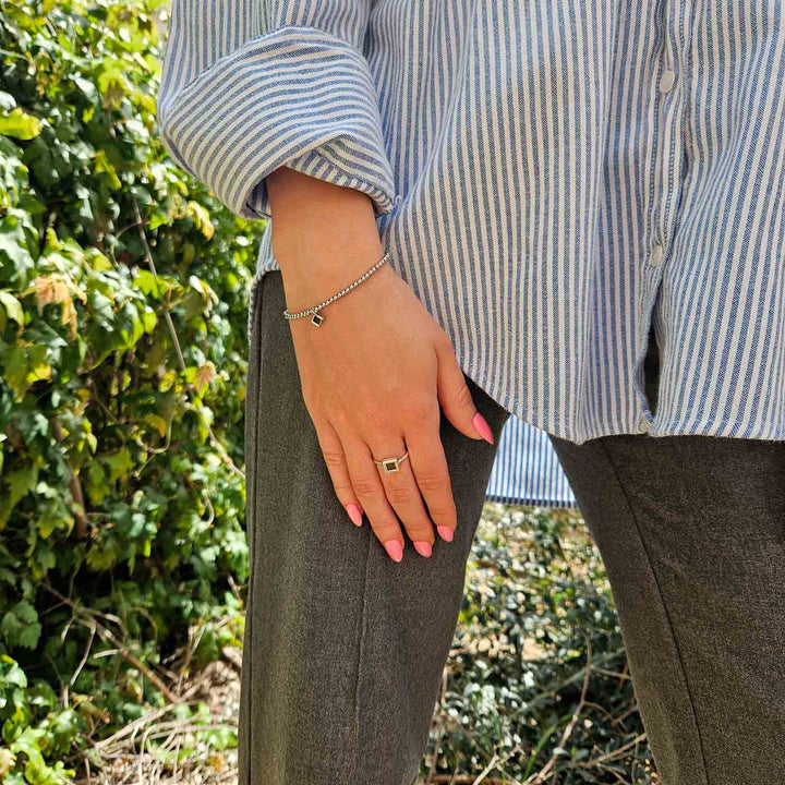 Unique Christian bracelet with New Testament microchip - silver Bubble-3 design
