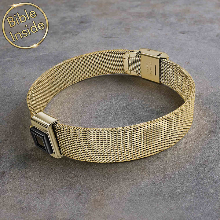 Modern Knox bracelet, meaningful Christians gift with micro Bible inside