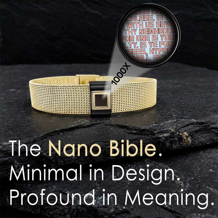 Knox bracelet with micro Bible chip - meaningful Christian Christmas present for men