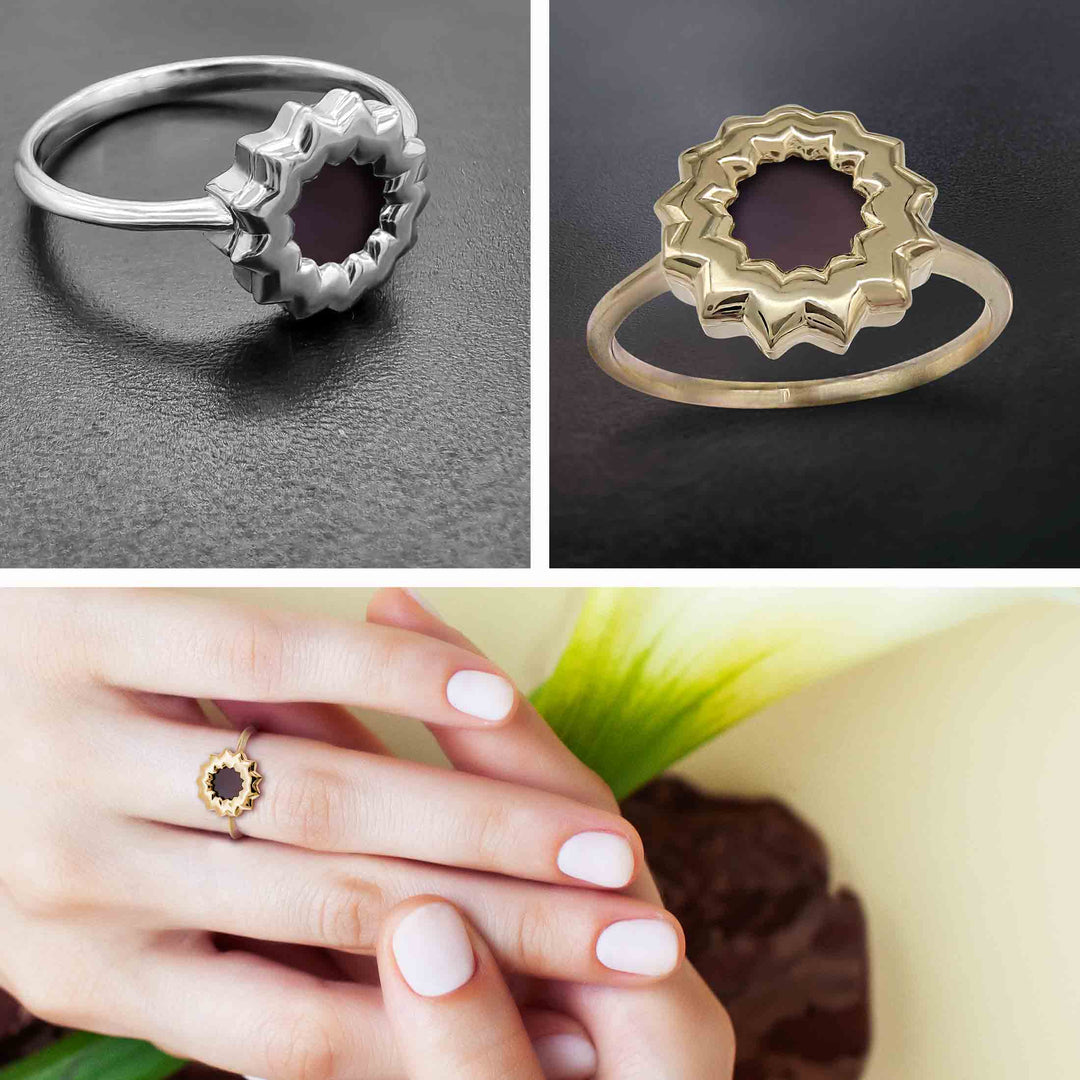 Christian gifts for woman with Flower of Love ring design – contains nano Bible technology