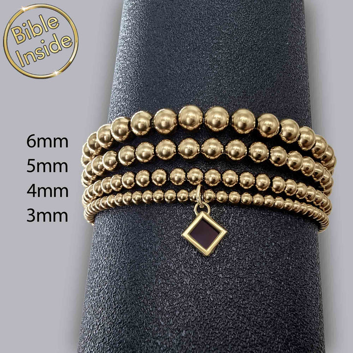 Gold finish Christian bracelet for women with New Testament – daily faith expression
