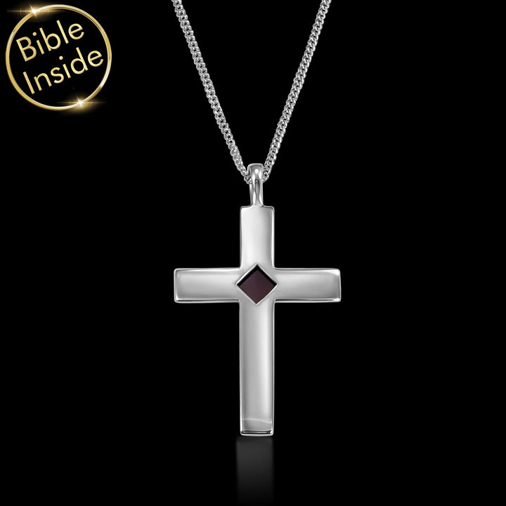 Christian jewelry featuring cross charm in 14k white gold