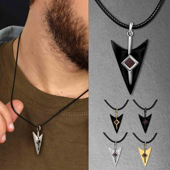 Christian necklace with arrow pendant – men's faith jewelry