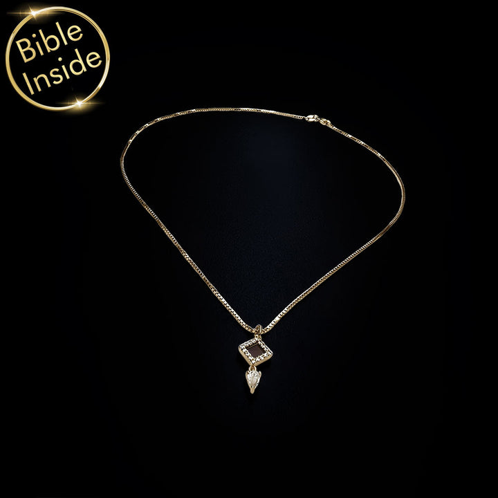 Christian necklace women love - geometric rhombus spiritual gift