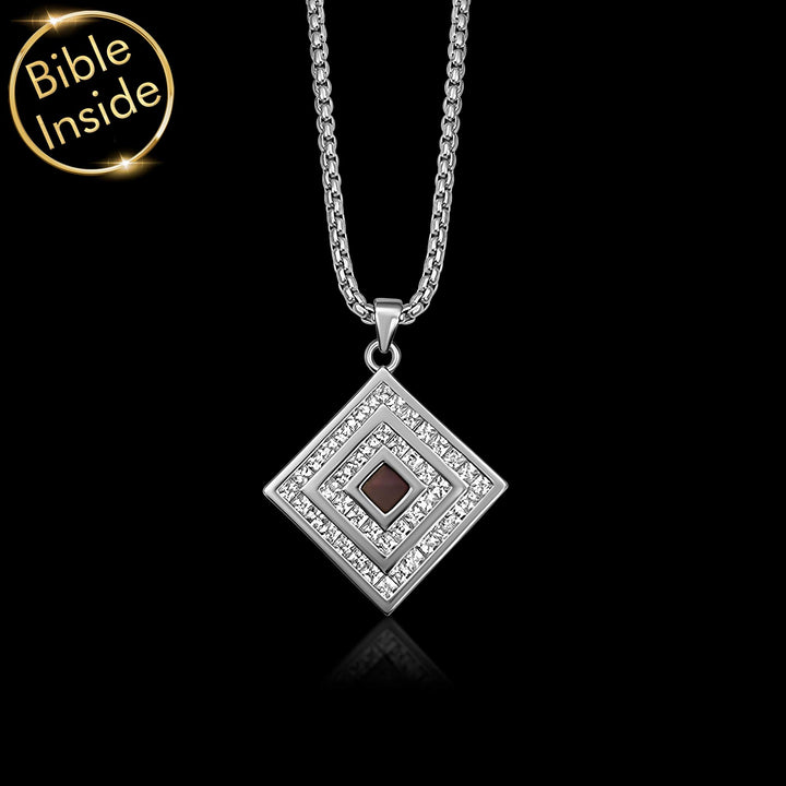 Sterling silver Christian Christmas present with New Testament chip