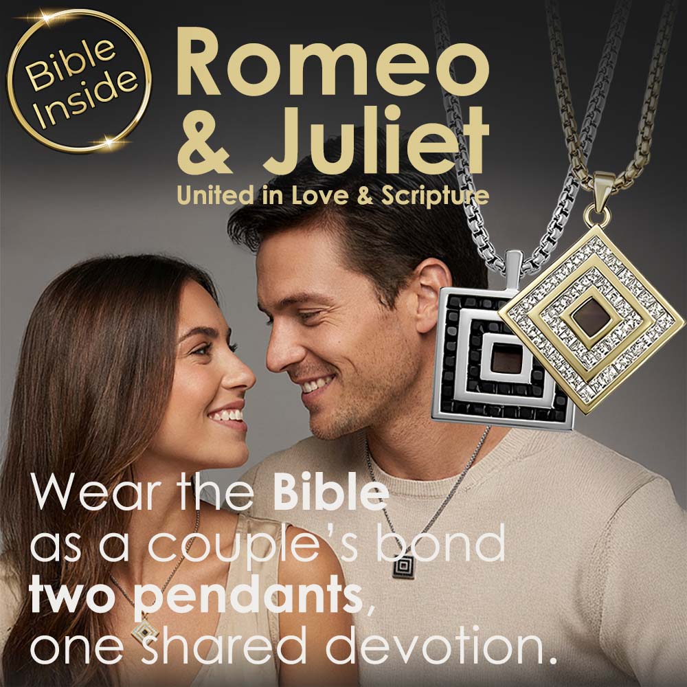 Unique Christianity gifts – Romeo Juliet design with New Testament chip