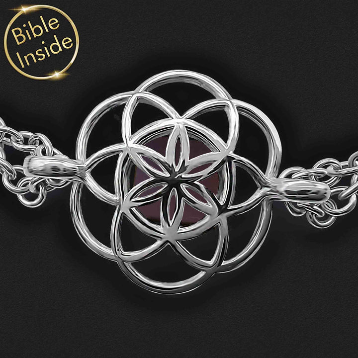 Elegant Christian jewelry for women featuring Harmony symbol and scripture