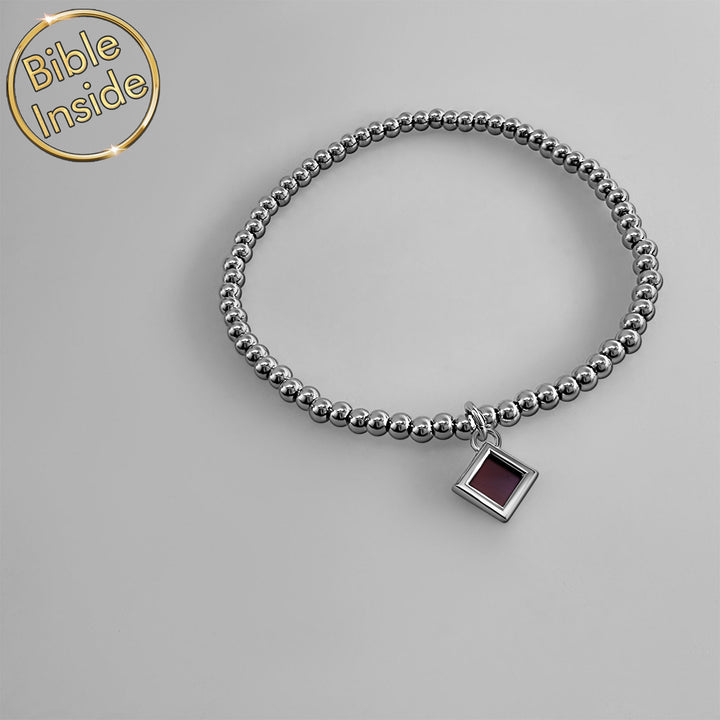 Minimalist positive Christian jewelry bracelet in stainless steel – daily faith expression