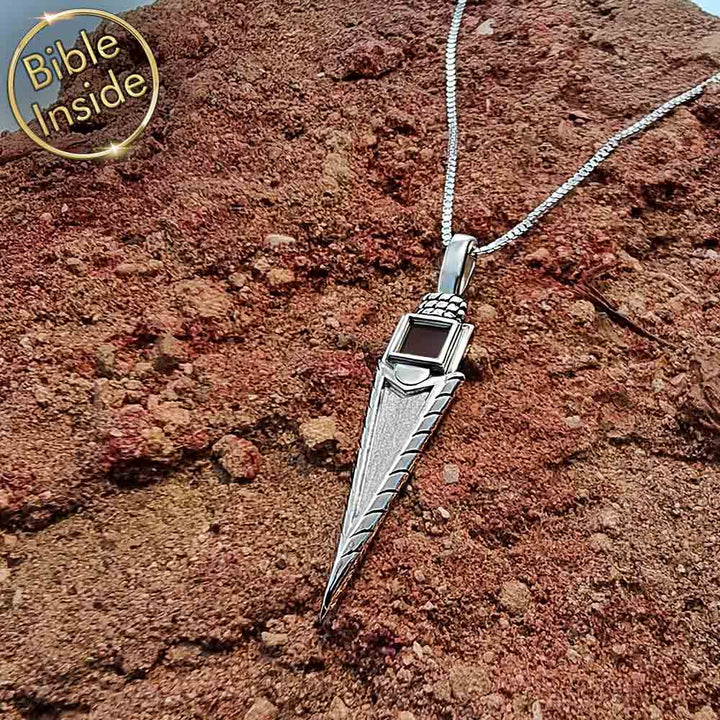 Sterling silver arrow necklace, biblical Christmas gifts for guys