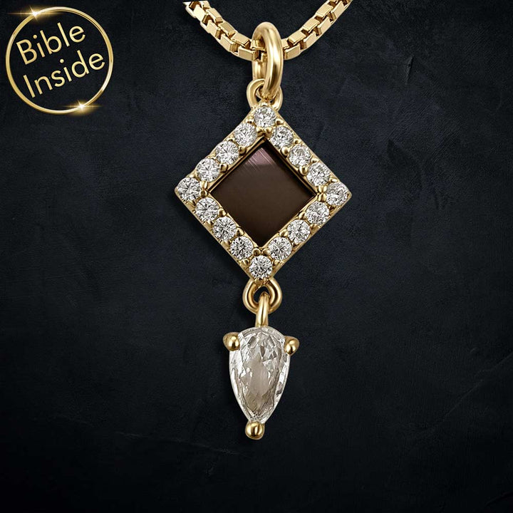 Christian Christmas gift featuring minimalist rhombus design with nano technology