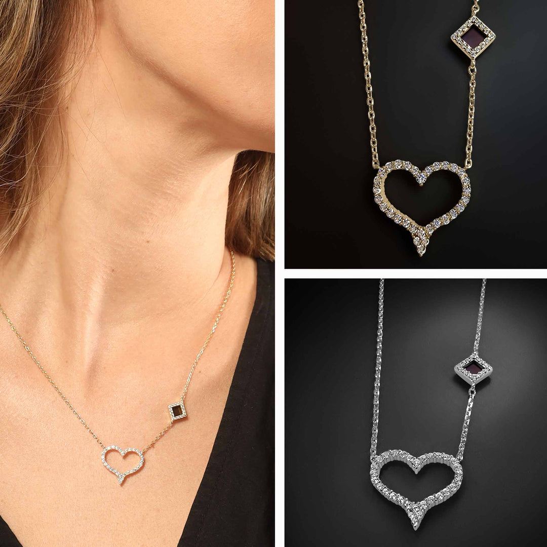 Christmas Christian gifts necklace with heart pendant featuring nano Bible chip