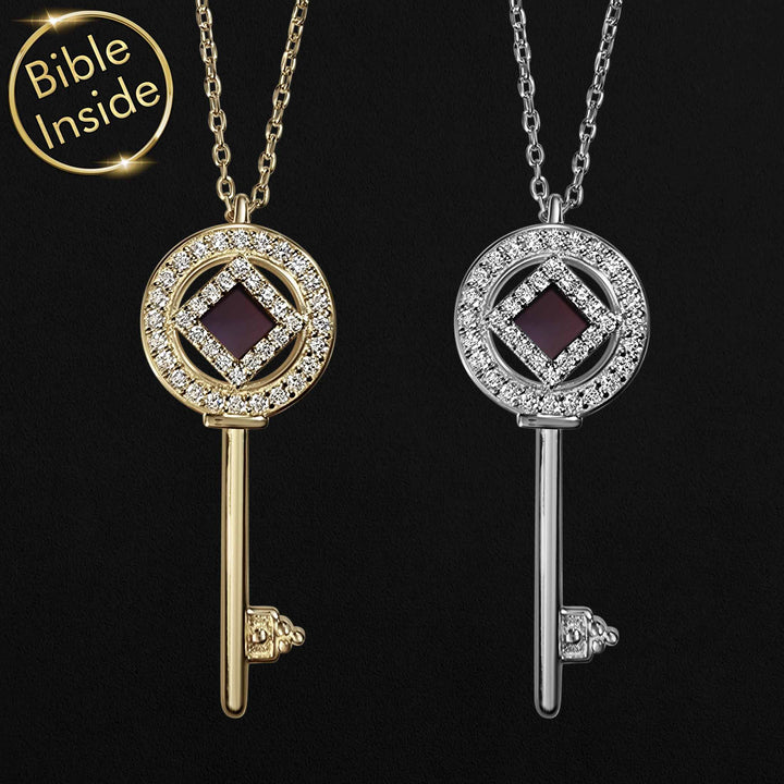 Handmade Christian jewelry key pendant – timeless gift for believers
