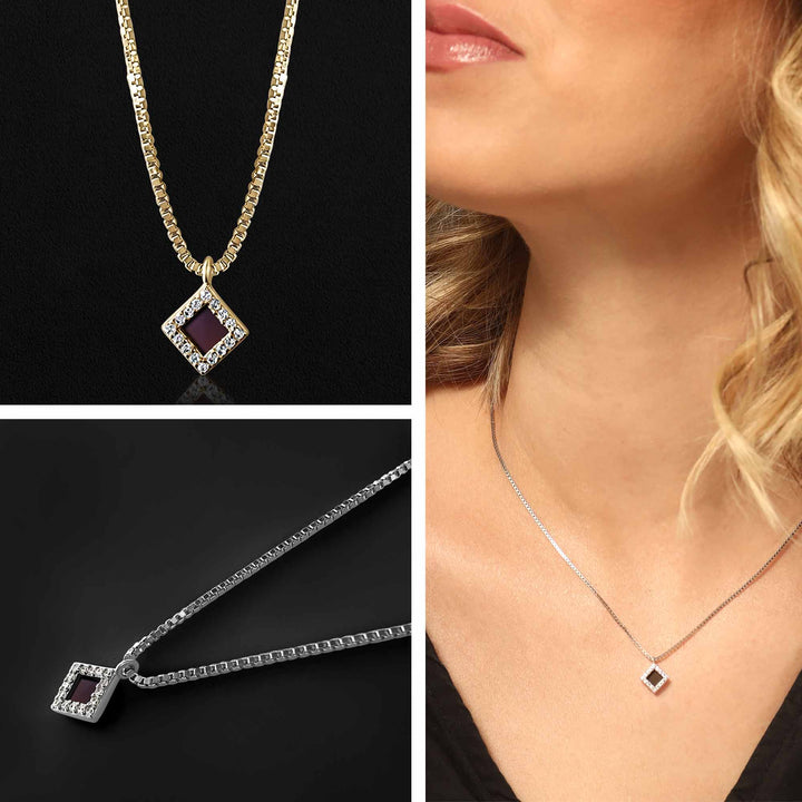 Gift for Christian ladies - My Nano Jewelry rhombus Biblical necklace