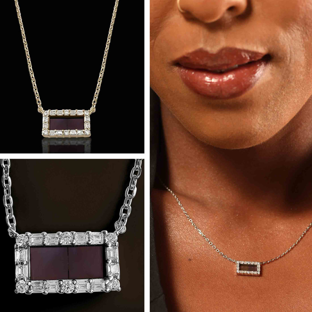 Gifts for her jewelry – rectangle nano Bible necklace