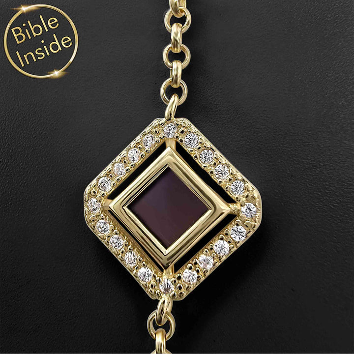 Elegant rhombus bracelet valentines gift for Christian women