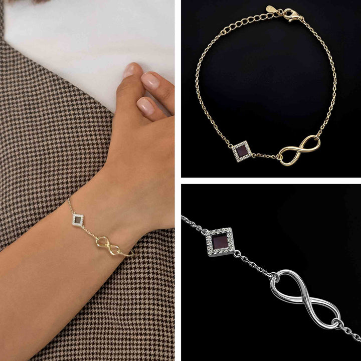 Gifts valentines rhombus bracelet with nano Bible chip – Christian jewelry for women