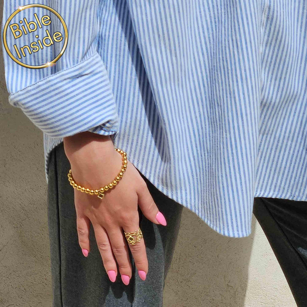 Women's valentines day gifts – minimalist rhombus Bible bracelet