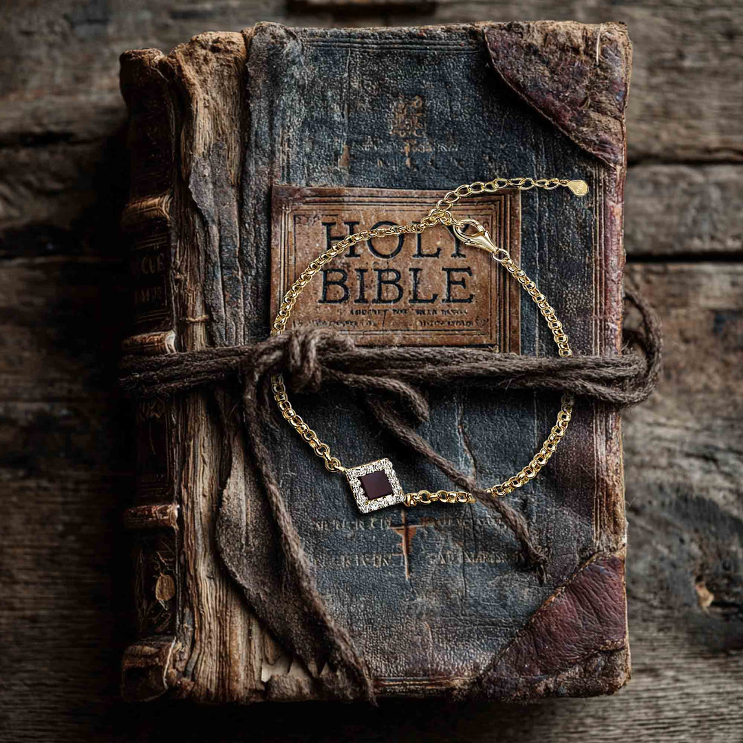 Women's jewelry bracelet with CZ stones and miniature Bible inside