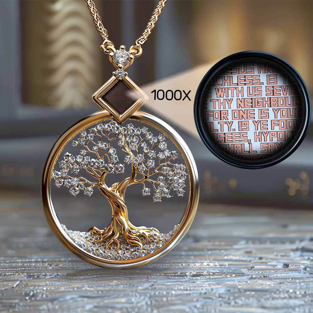 Women's tree of life jewelry with nano Bible – faith necklace