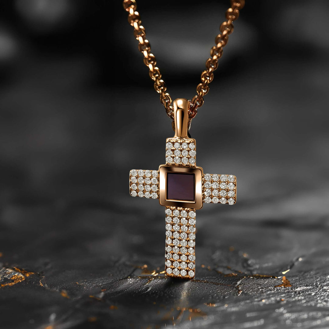Valentines gift for girlfriend – Christian cross necklace in silver