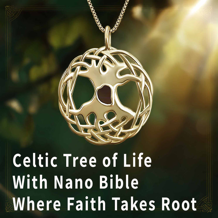 Tree necklace pendant with New Testament – My Nano Jewelry

