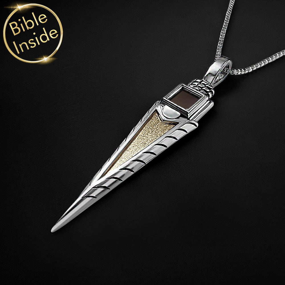 Men's jewelry with Bible verses inside arrow charm – timeless style