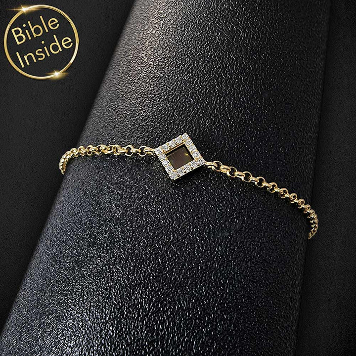 Rhombus Christianity jewelry bracelet for women, unique Christian gift