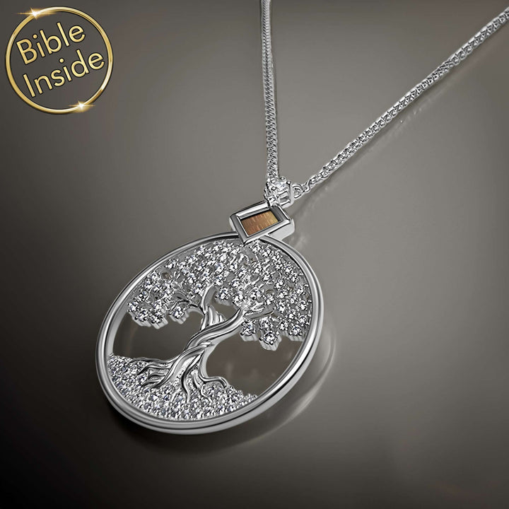 Tree Of Life Crystal Necklaces - The Complete New Testament Engraved - My Nano Jewelry