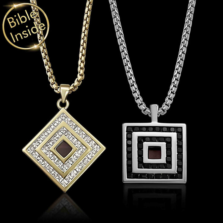 Romeo & Juliet Necklaces Christian jewelry for men with scripture technology