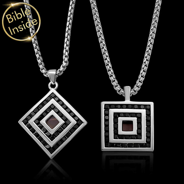 Silver smallest Bible Romeo & Juliet Necklaces