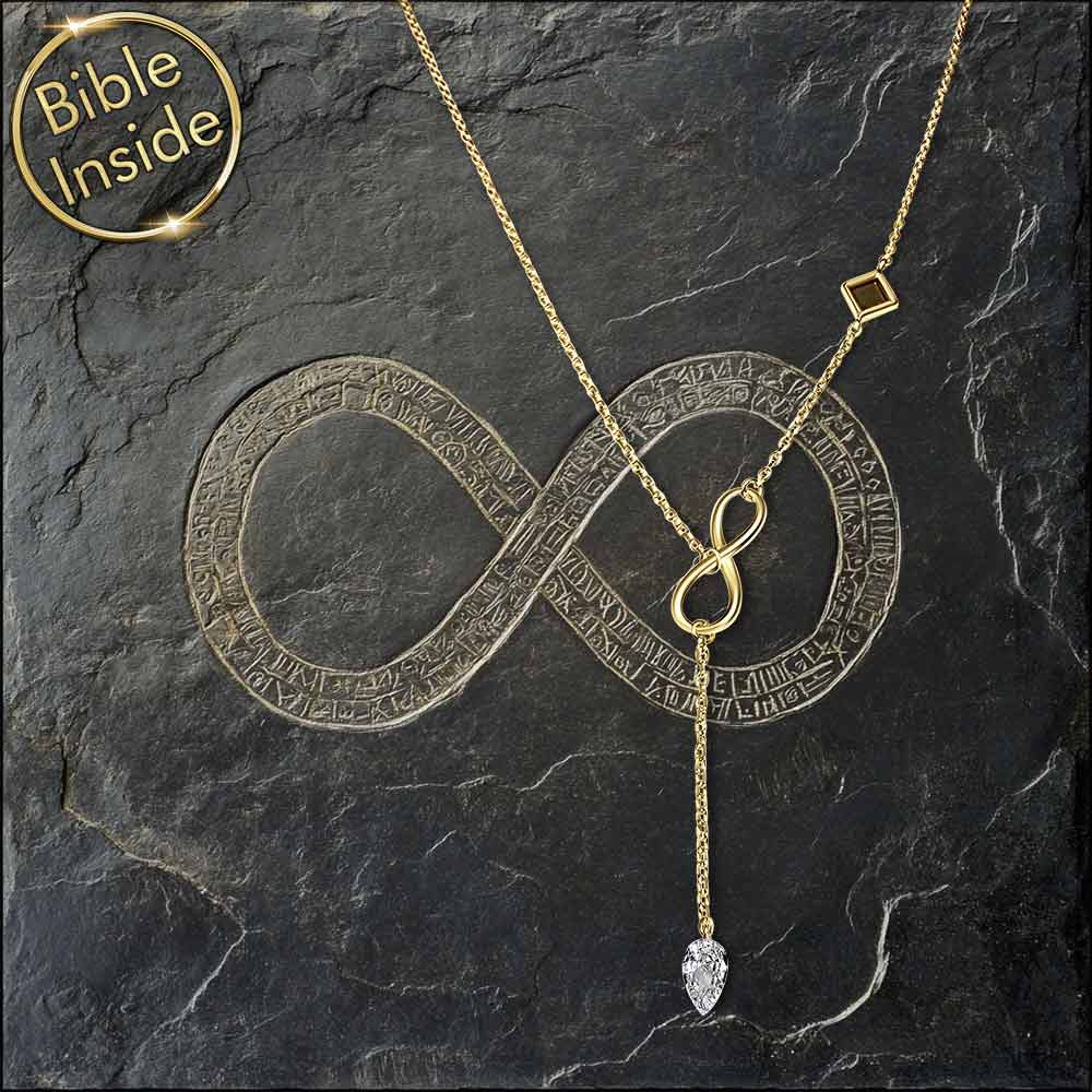 Milano necklace with nano Bible chip – miniature Bible jewelry