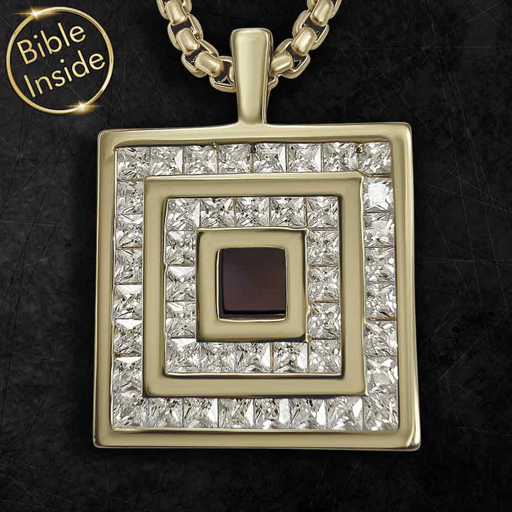 Simple Romeo square Bible jewelry in gold – My Nano Jewelry