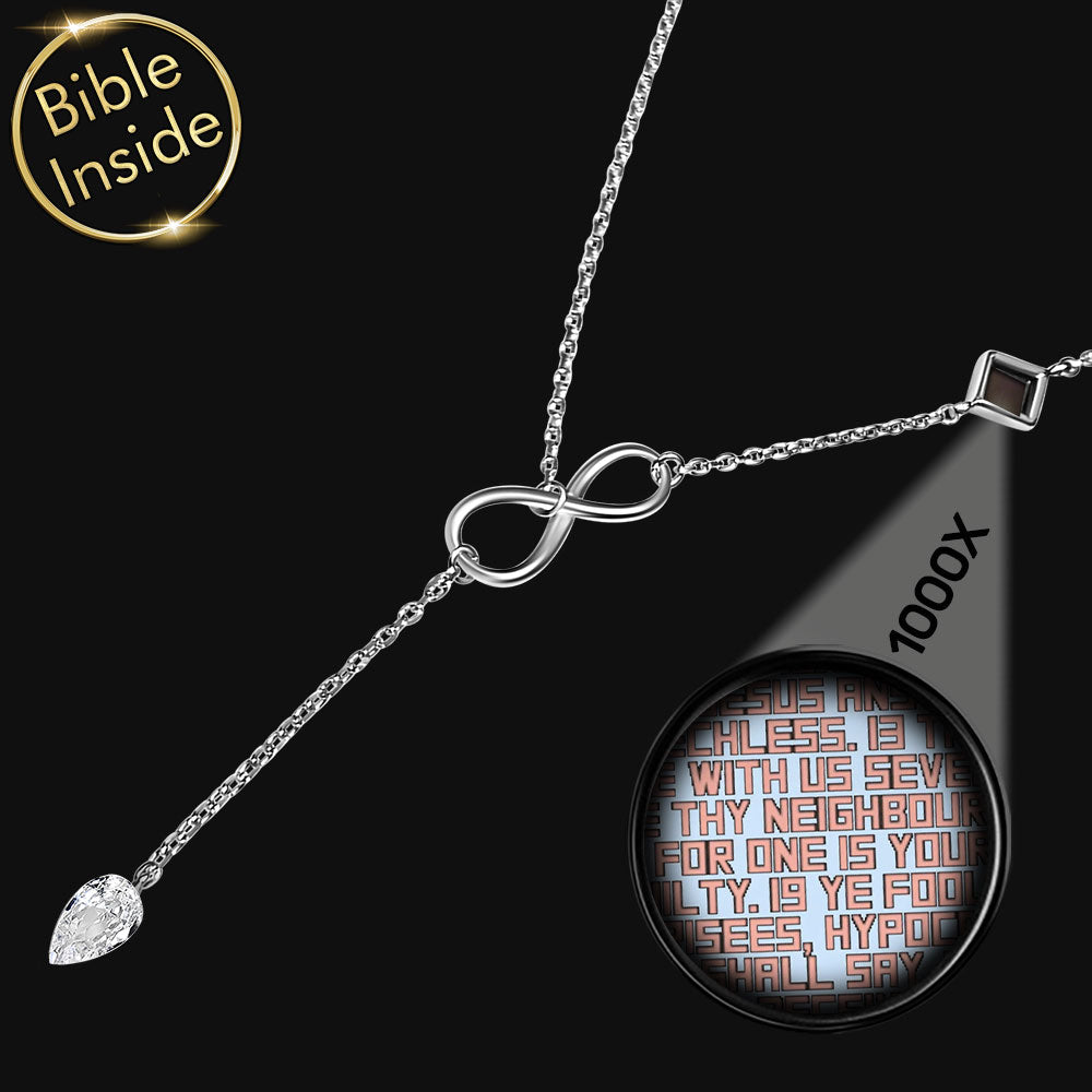 Bible pendant necklace Milano with New Testament chip for women