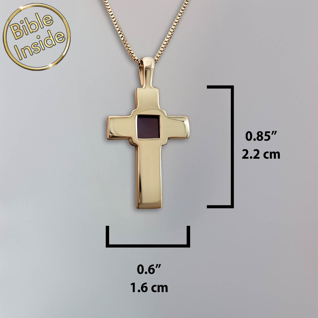 Gold Valentine's day necklace with scripture inside – minimalist faith jewelry