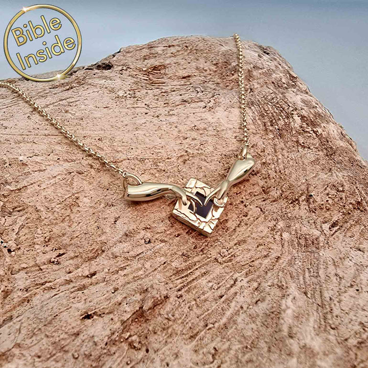 Simple Genesis Bible necklace in gold – My Nano Jewelry