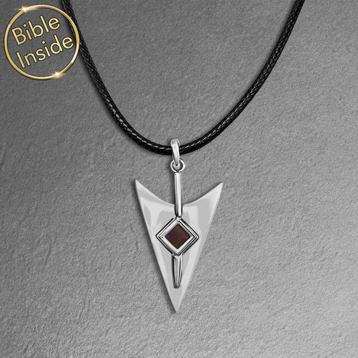 Men's holy Bible necklace with arrow pendant – My Nano Jewelry