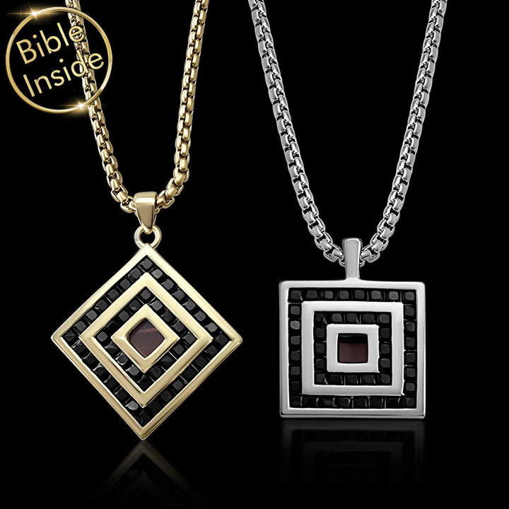 Women's Bible gifts featuring polished rhombus and scripture inside
