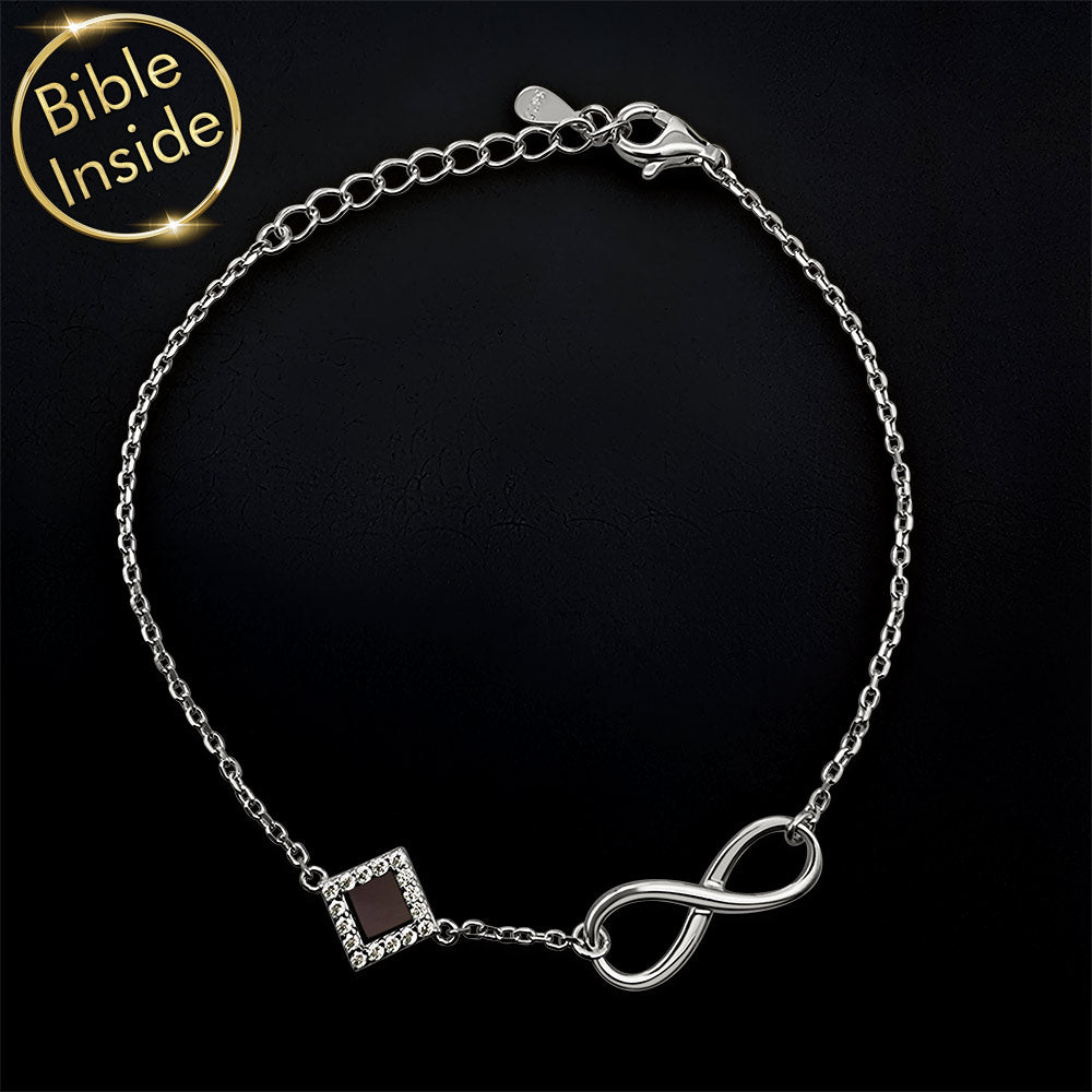 Elegant Christian bracelet with infinity symbol for women