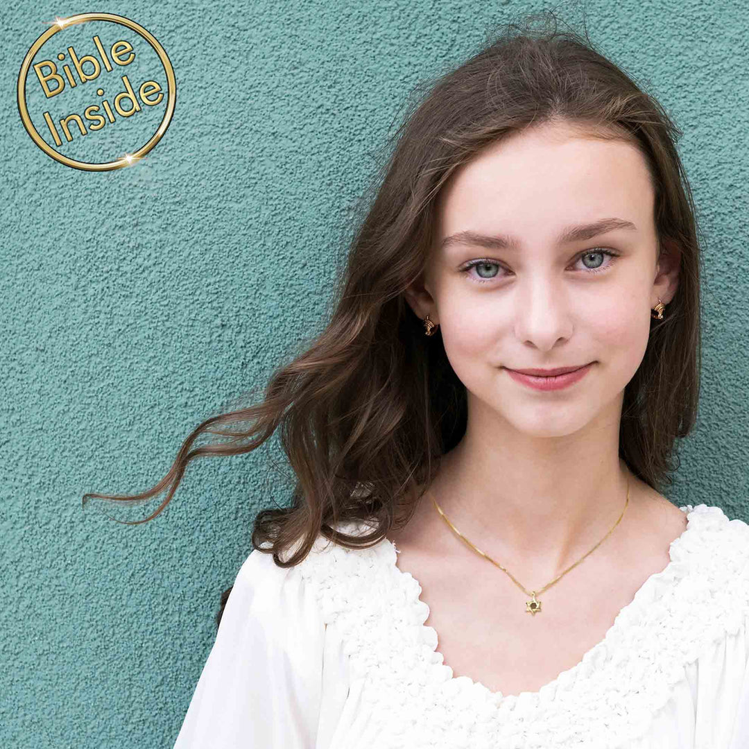 Women's star of david necklace with scripture inside – My Nano Jewelry