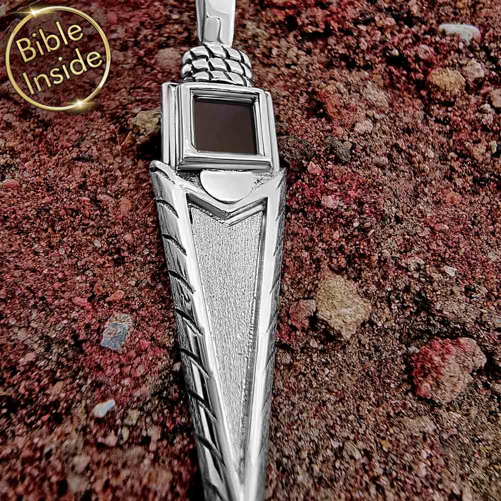 Men's Christian jewelry arrow pendant for spiritual guidance