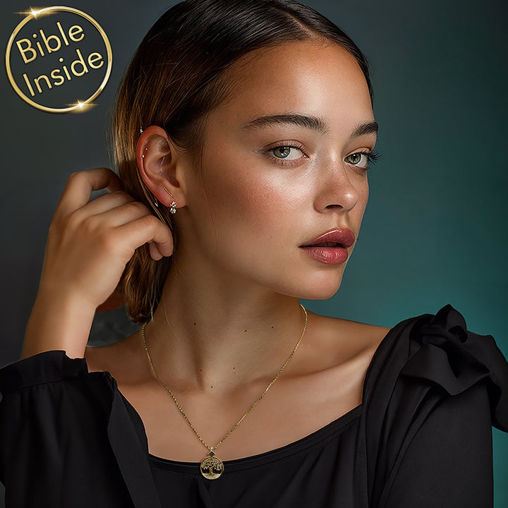 Gold tree of life jewelry pendant for modern believers